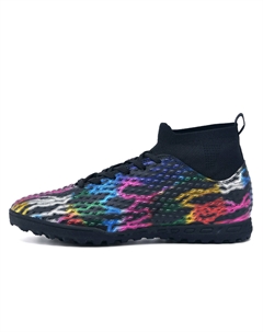 Футбольные бутсы для детей и подростков с высоким верхом, амортизацией, устойчивостью к истиранию и поддержкой, оранжевый Qiutexiong