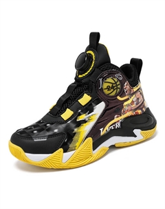 Детские баскетбольные кроссовки, черный/золотой/желтый Tonybear