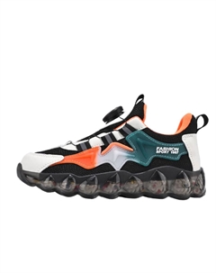 Баскетбольные кроссовки с дышащей амортизацией и износостойкостью, низкие, детские, черный/оранжевый Maibuxiong