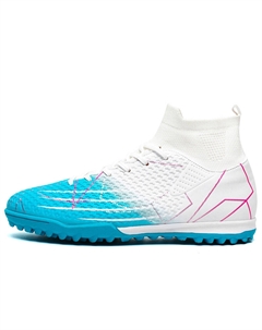 Футбольные бутсы детские, подростковые, с противоскользящим и износостойким эффектом, дышащие, с высоким верхом, черный/красный Kung fu partners