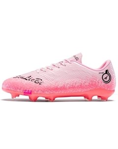 Износостойкие дышащие низкие детские футбольные бутсы для подростков, розовый Kung fu partners