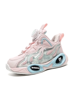 Детские баскетбольные кроссовки с противоскользящей амортизацией, износостойкими и отскоковыми подошвами, розовый Bobdog