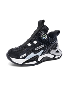 Баскетбольные кроссовки детские, противоскользящие, износостойкие, водостойкие, легкие, с амортизацией, черный/белый Fcmm
