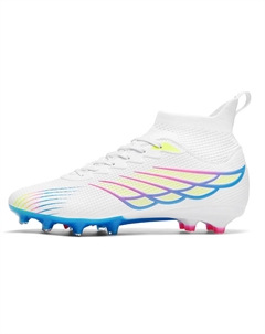 Футбольные бутсы детские с высоким верхом, устойчивые к истиранию, для подростков, черный Kung fu partners