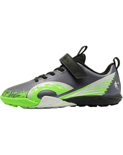 Футбольные бутсы для детей и подростков с низким верхом, устойчивые к ударам и истиранию, черный/зеленый Qiaodan