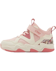 Баскетбольные кроссовки с высокой амортизацией для детей от 3 до 7 лет, розовый/желтый Xtep