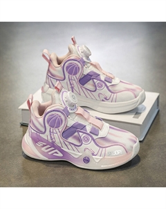 Баскетбольные кроссовки с высоким верхом, противоскользящие, амортизирующие, износостойкие, дышащие, детские, розовый/фиолетовый Snoopy