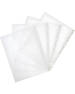 Файл-вкладыш (мультифора) А4 30 мкм гладкий с перфорацией (100 штук в упаковке) Attache