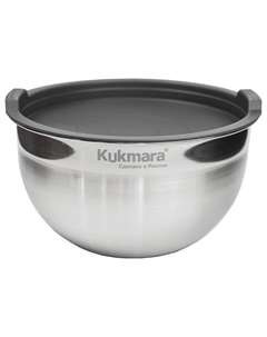 Миска 4,9л 24см пластмассовая крышка Kukmara