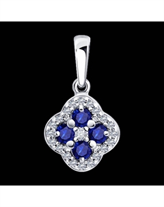 Подвеска из серебра с сапфирами и фианитами Sokolov