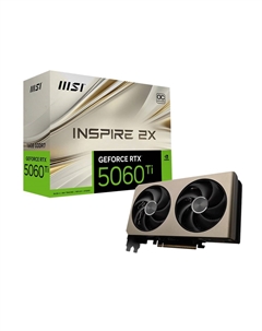 Видеокарта PCI-E GeForce RTX 5060 TI INSPIRE 2X (RTX 5060 Ti 16G INSPIRE 2X) 16GB GDDR7 128bit 5nm 2587/28000MHz HDMI 3*DP Msi