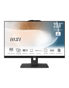 Моноблок 23.8'' MSI Modern AM242P 12M-671XRU 9S6-AE0711-1454 i5 1235U/8GB/512GB SSD/Iris Xe/1920x1080/GbitEth/WiFi/BT/120W/клавиатура/мышь/Cam/noOS/bl Msi