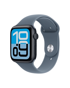 Умные часы Apple Watch SE 3, 2025 (GPS), 44 мм, Midnight Aluminum Case/Anchor Blue Sport Band - S/M