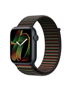 Умные часы Apple Watch SE 3, 2025 (GPS), 44 мм, Midnight Aluminum Case/Textile Black Unity - Unity Rhythm Sport Loop