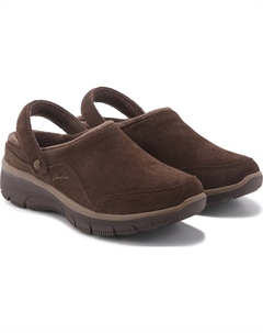 Простые и оригинальные замшевые сабо, коричневый Skechers