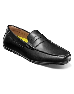 Мотогладкие мокасины с пенни-носком, черный Florsheim