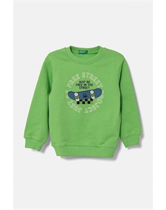 Детская хлопковая толстовка, зеленый United colors of benetton