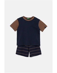 Детская хлопковая пижама, 2 шт, темно-синий United colors of benetton