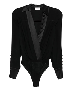 Боди с застежкой на пуговицы на манжетах, черный Elisabetta franchi