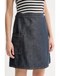 Юбка с добавлением льна, темно-синий Marc o'polo