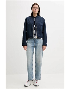 Хлопковая водолазка, темно-синий Tommy hilfiger