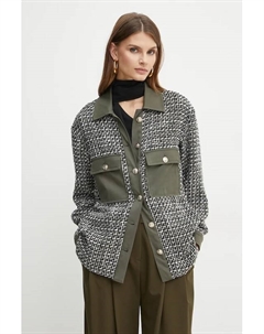 Куртка-рубашка с добавлением шерсти, зеленый Liu jo