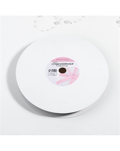 Лента бархатная, с серебряным люрексом, 20 мм, 18±1 м, серая №184 Арт узор