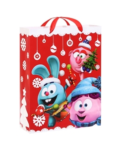 Пакет подарочный новогодний Смешарики
