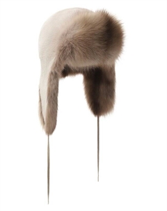Меховая шапка-ушанка из норки и соболя Victoria kusenkova