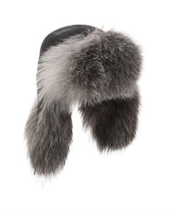 Шапка-ушанка с мехом лисы Victoria kusenkova