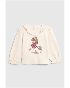 Лонгслив хлопковый с рюшами на воротнике Mayoral