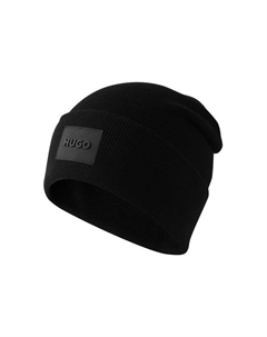 Шапка-бини хлопковая с логотипом Hugo