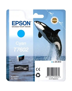 Картридж для струйного принтера T7602 Cyan (C13T76024010) PI Epson