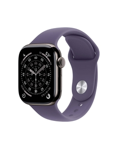 Умные часы Apple Watch Series 11 (GPS+Cellular), 42 мм, Slate Titanium Case/Purple Fog Sport Band - M/L