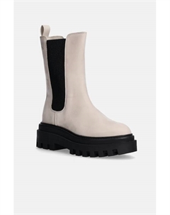 Нубуковые ботинки на платформе FLATFORM CHELSEA BOOT MG NB, бежевый Calvin klein jeans