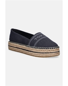 Эспадрильи DENIM PLATFORM ESPADRILLE, темно-синий Tommy hilfiger