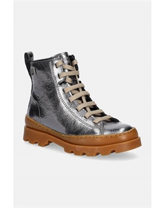 Детские зимние кожаные ботинки Brutus, серебряный Camper