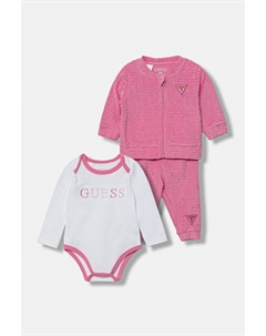 Хлопковый комплект для малышей 3 предмета, розовый Guess