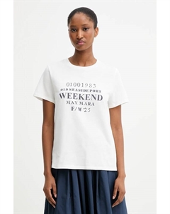 Хлопковая футболка GUGLIA, белый Weekend max mara