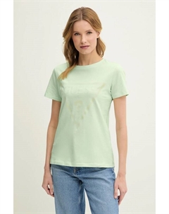 Хлопковая футболка, зеленый Guess