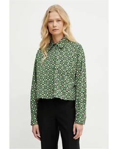Хлопковая рубашка, зеленый Weekend max mara
