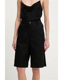 Шорты с льном, черный Answear lab