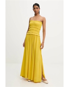 Платье с льняной тканью, желтый Answear lab