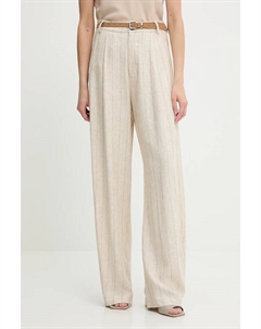 Брюки с добавлением льна, бежевый Answear lab