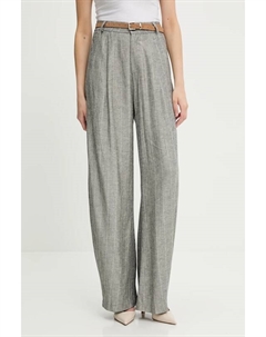 Брюки с добавлением льна, серый Answear lab