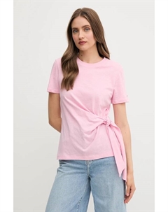 Хлопковая футболка, розовый Tommy hilfiger