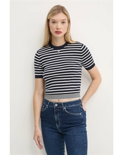 Хлопковый свитер, темно-синий Tommy jeans