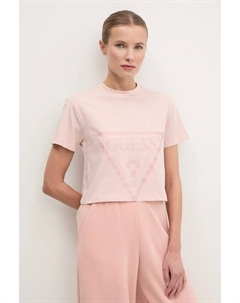 Хлопковая футболка ADELE, розовый Guess
