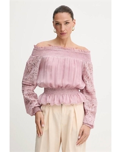 Блузка с добавлением шелка AUDREY, розовый Guess