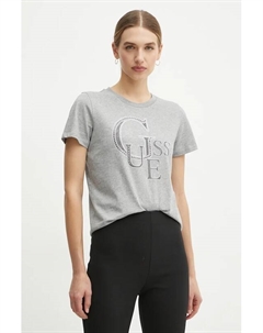 Хлопковая футболка, серый Guess